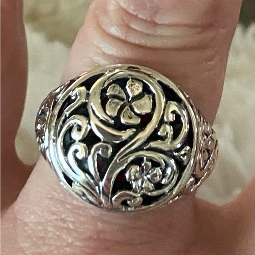 NWT Sterling Silver Floral Ring Made in Bali! - Picture 6 of 9